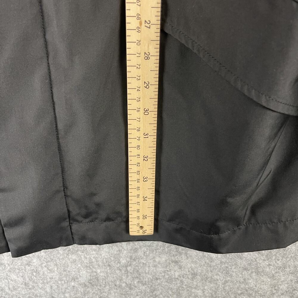 Vintage Banana Republic Factory Trench Coat Mens Large Black Water Resistant - Picture 11 of 16